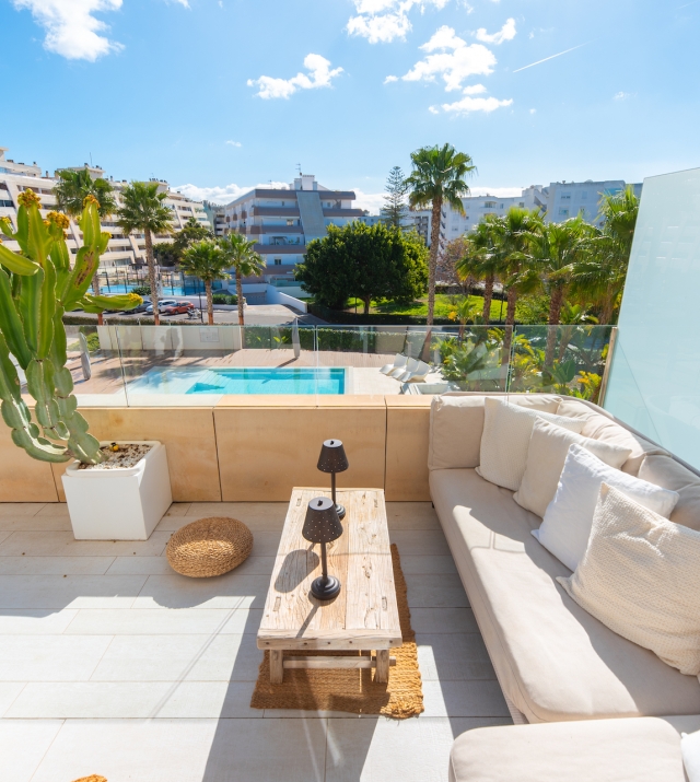 Resa Estates apartment for sale in Ibiza marina botafoch modern terrace and views.jpg